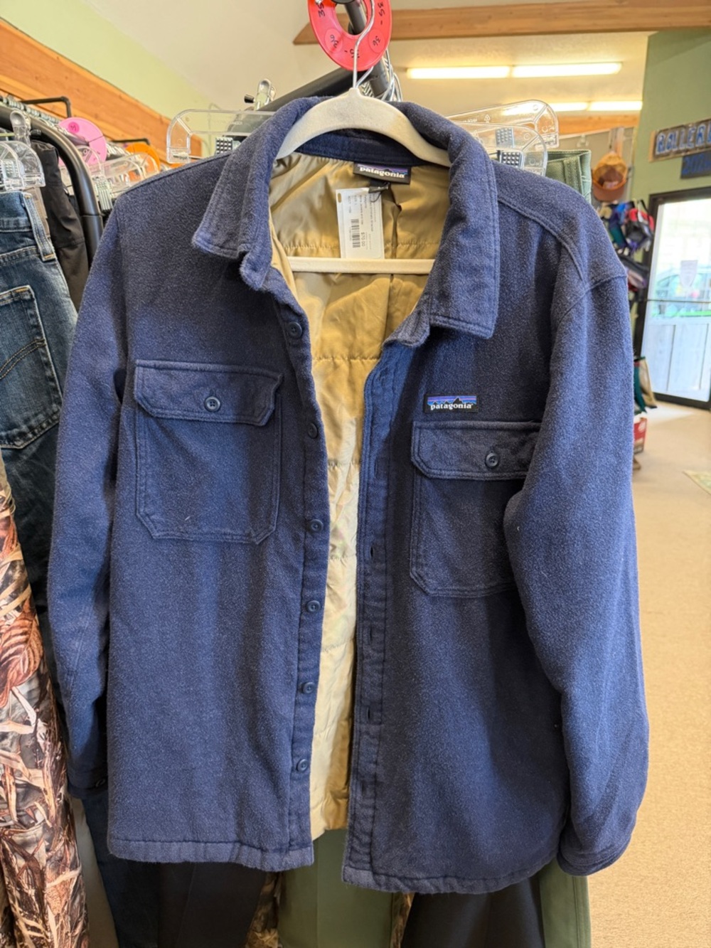 Patagonia Navy Quilted-Lined Shirt-Style Jacket